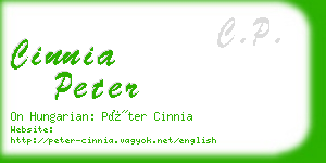 cinnia peter business card